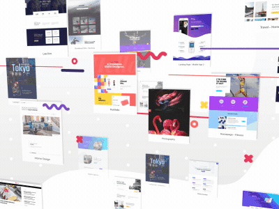 Elements in Motion 3d after effects animation app clean clear color colorful design elements flat laptop motion simple ui ux web