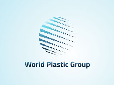 World Plastic Group logotype brand dots globe logo logotype plastic world