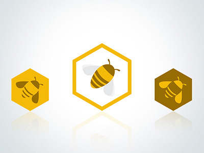 Bees bee hive logo