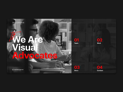 Project Advocates advocate advocates animation black clean concept corporate dark fullscreen homepage law lawyers minimalism motion red typography ui ux web webdesign
