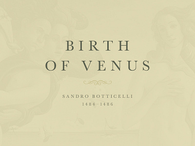 Art Masterpieces: Botticelli's Birth of Venus art clean italian italy painting renaissance