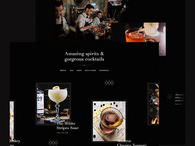 The Fitz: Part 2 animation bar black cocktails dark drink motion restaurant ui web