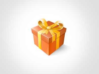 Gift box gift gift photoshop icon present red ribbon surprise the game yellow
