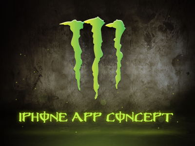 Monster Energy App app concept energy green ios iphone mobile monster