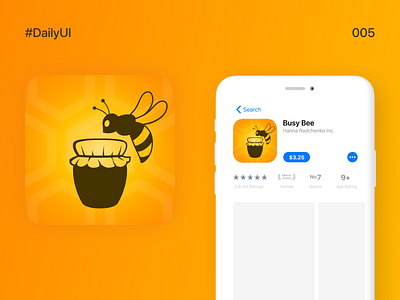 DailyUI_005_App Icon amber app icon app icon design app icon logo appicon bee daily 100 challenge daily ui daily ui 005 daily ui challange dailyui dailyui 005 dailyuichallenge honey honey bee honeybee orange