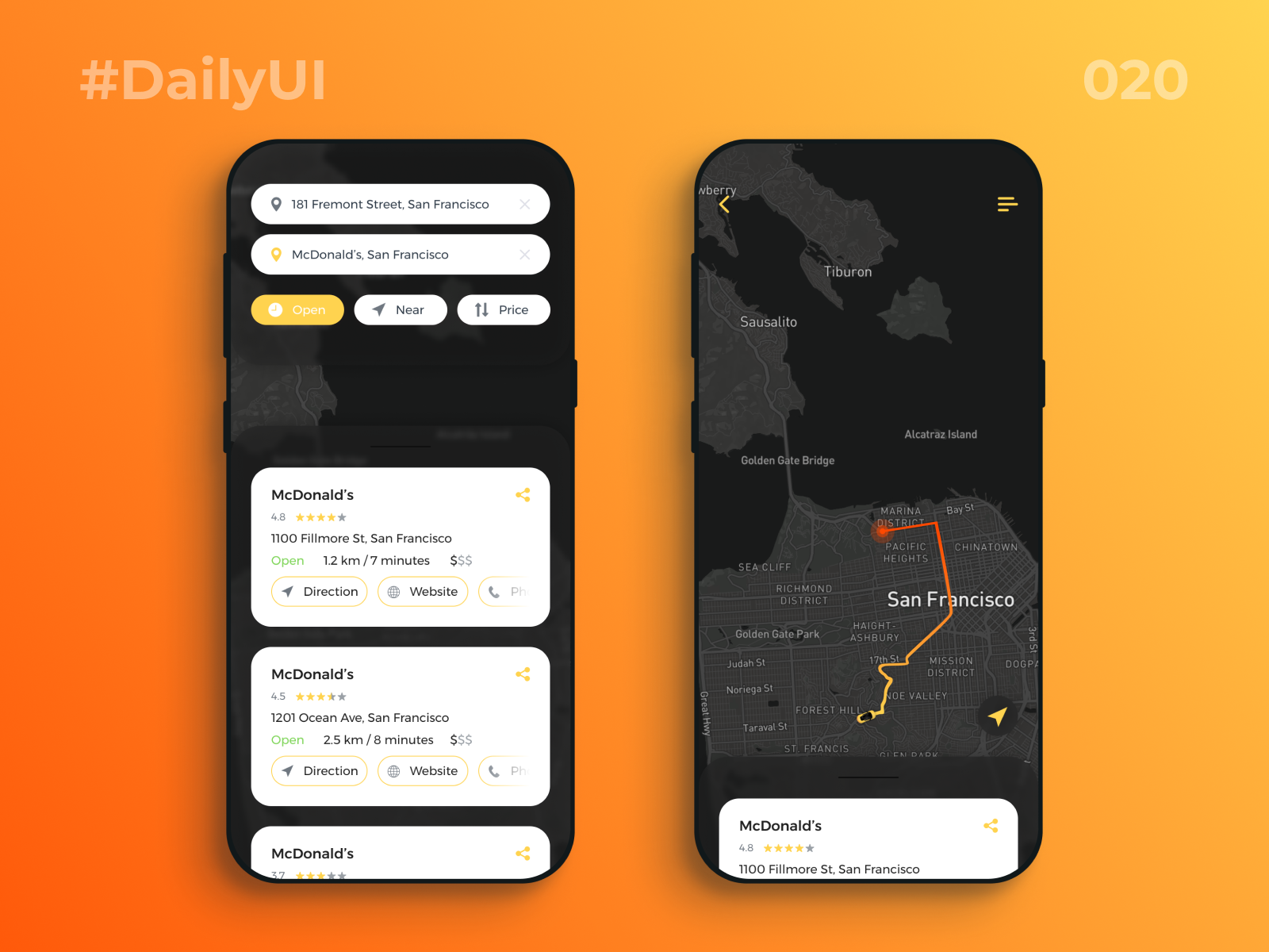 DailyUI_020_Location Tracker by Anna Radchenko on Dribbble