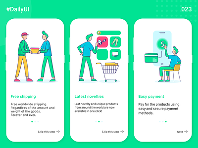 DailyUI_023_Onboarding daily daily 023 daily 100 challenge daily ui daily ui 023 daily ui challenge daily ui design challenge dailyui 023 illustration onboarding illustration onboarding screen onboarding screens onboarding ui shopping shopping app ui