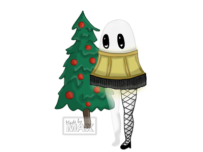 A Very Cryptid Christmas - Leg Lamp Nightcrawler art creative cryptid design digital drawing hand drawn holiday illustration pop culture spooky