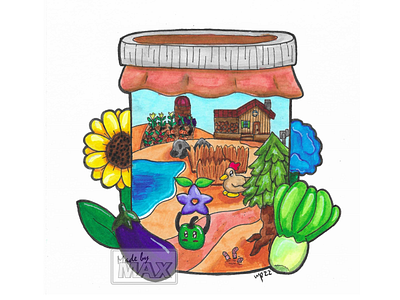 Autumn jam Jar - Stardew Valley Fanart