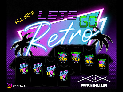 Let's Go Retro - Ad Banner ad advertisement banner branding color digital graphic design halftone ideas illustrator instagram logo nostalgia photoshop retro shirt social media vintage