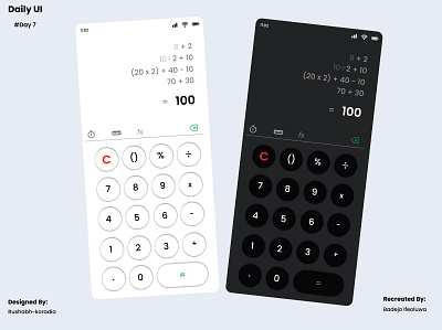 A calculator app app design graphic design ui ux