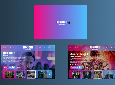 A movie web design app design ui ux