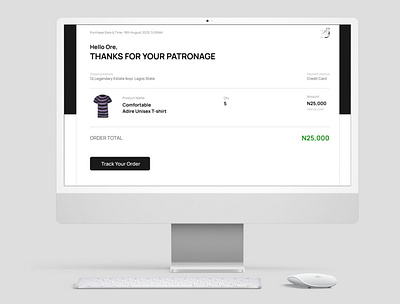 An Email Receipt dailyui design fashion ui ux