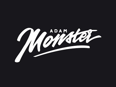 Adam Monster Script branding brushscript logo script type typography