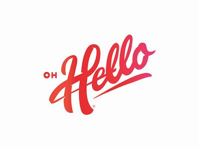 Oh Hello Logo Concept brand branding hello lettering logo script typography