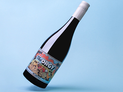The Orgy Grenache Shiraz Mourvedre beverage bottle branding label lettering logo packaging wine