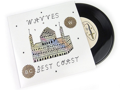 Wavves / Best Coast: Summer Is Forever 2 Vinyl 7" best coast branding graphic design illustration indie music record vinyl wavves