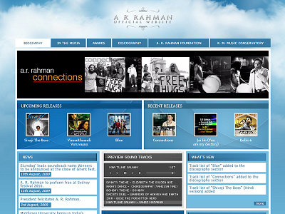 AR Rahman design development web