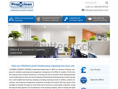 Propaclean London adobe photoshop creative design web design wordpress
