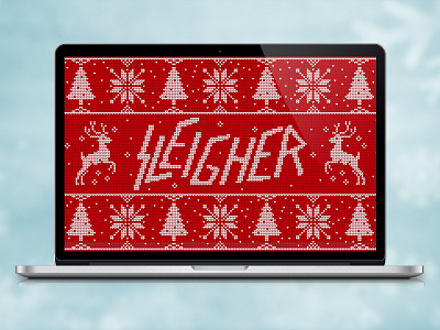 Sleigher 2013 Wallpaper christmas illustrator photoshop ugly sweater