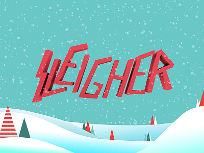 Sleigher Holiday 2012 Wallpaper cinema 4d illustrator photoshop slayer