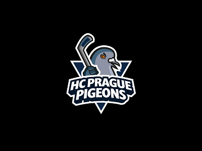 HC Prague Pigeons - Hockey Team Logo branding design graphic design illustration logo logodesign vector