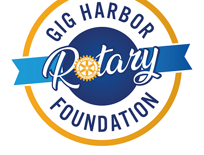 Gig Harbor Rotary Logo 1 branding design graphic design illustration logo typography vector