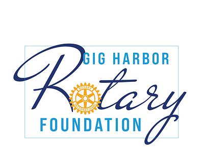 Gig Harbor Rotary Logo 2 branding design graphic design illustration logo typography vector