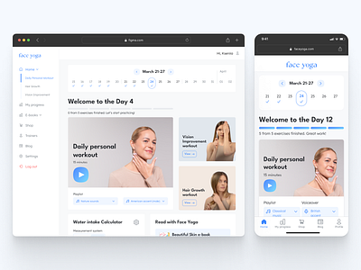 Redesign of Face Yoga web app