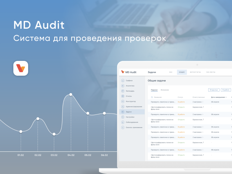 Header for MD Audit system redesign rebranding web system branding screen ui design