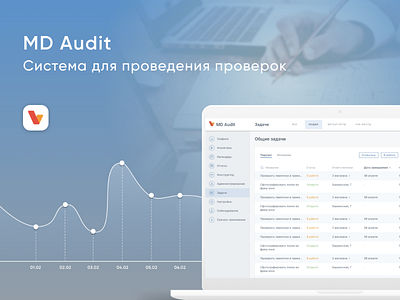 Header for MD Audit system branding design rebranding redesign screen system ui web