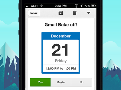 Gmail iOS 2.0 Calendar gmail redesign