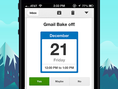 Gmail iOS 2.0 Calendar