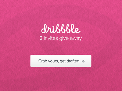 2 Dribbble invites give away draft me dribbble dribbble invites giveaway icon invitation invite invites player