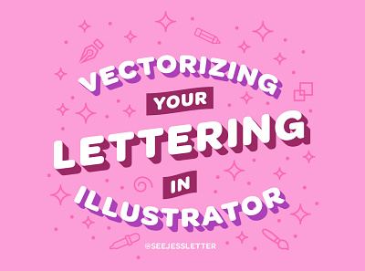Vectorizing Your Lettering in Illustrator brush eyedropper handlettering illustration illustrator lettering pen pencil shapes speed drawing tools tutorial type typography vector