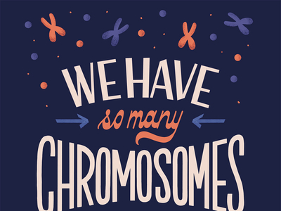 Chromosomes art licensing chromosomes dad father greeting card handlettering illustration lettering parent print science type typography