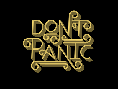 Don't Panic 3d anxiety ellie goulding handlettering lettering lyrics panic quote song song title typography