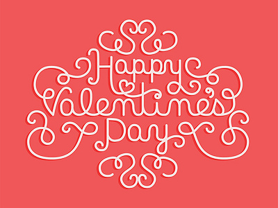 Valentine's Day Throwback handlettering heart illustrator lettering love monoline script valentine valentines day vector