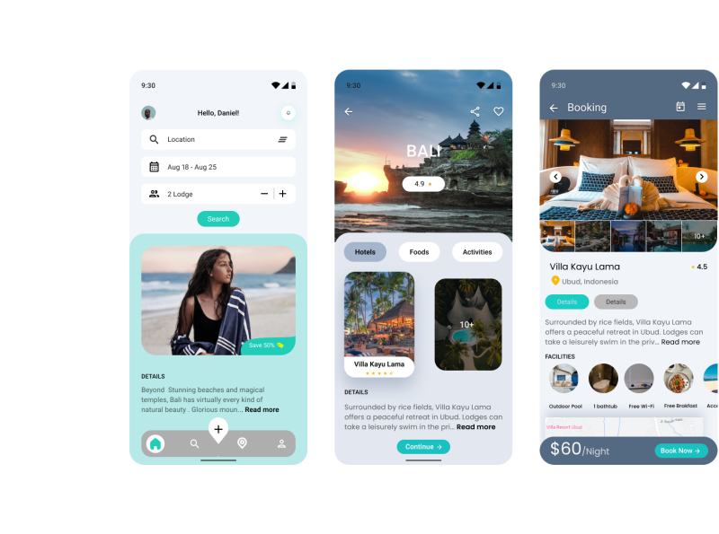 Travel booking App design for android by Meshak Kitamenywa on Dribbble