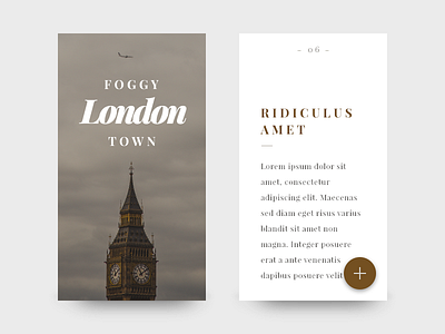 Blog style article card : Foggy London Town