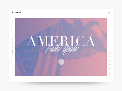 Web banner style card: 4th of July 4th of july america card cards clean minimal navigation pink typography ui web website