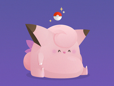 Illustration: Pokémon Go character design clefairy creature illustration monster pink pokemon pokémon go vector