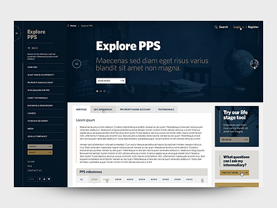 Website ui card: PPS Insurance (desktop)