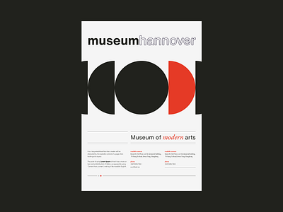Museum | Branding black brand branding concept flat graphic design minimal pattern poster red shapes simple space typography vector web