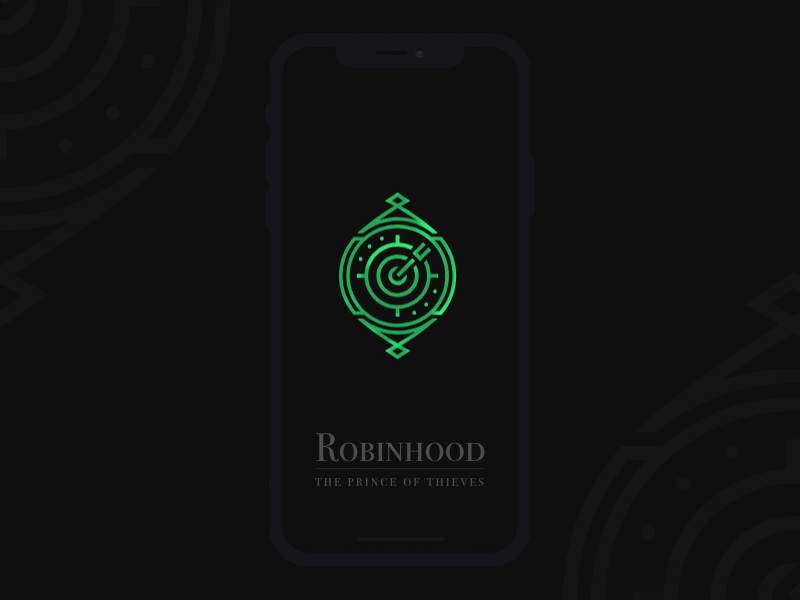 Adobe XD Playoff: Robinhood adobe xd after effects animation app black contest gif icon iphonex loading logo reveal splash screen ui