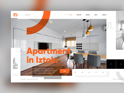 Fimera interiors website homepage redesign