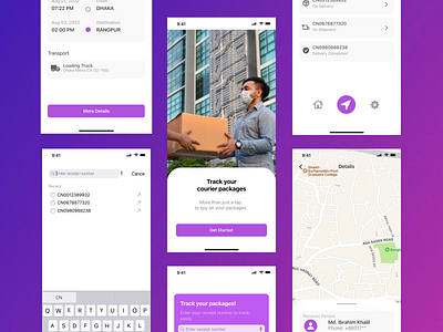 Courier Live Tracking Apps UI