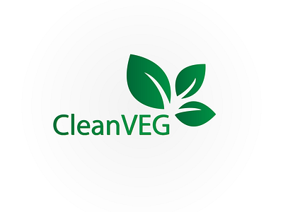 CleanVEG logo design graphic design illustration leaf logo logo