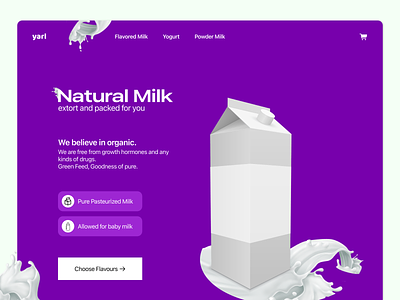 Yarl | Dairy Product | eCommerce Landing Page dairy product ecommerce landing page shopify ui website design wocommerce