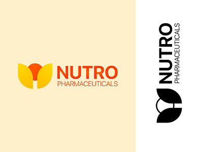 Nutro Pharmaceuticals Logo branding graphic design hospital logo medicine logo pharmaceutical logo